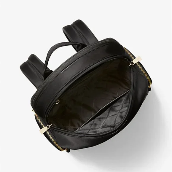 Michael Kore Black Prescott Large Nylon Gabardine Backpack New Sealed - Picture 9 of 12